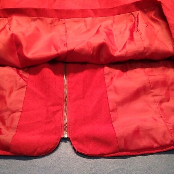 Studio Works Women's 24 W Red Long Sleeve Zip-Up Jacket Granny Chic - Picture 6 of 7